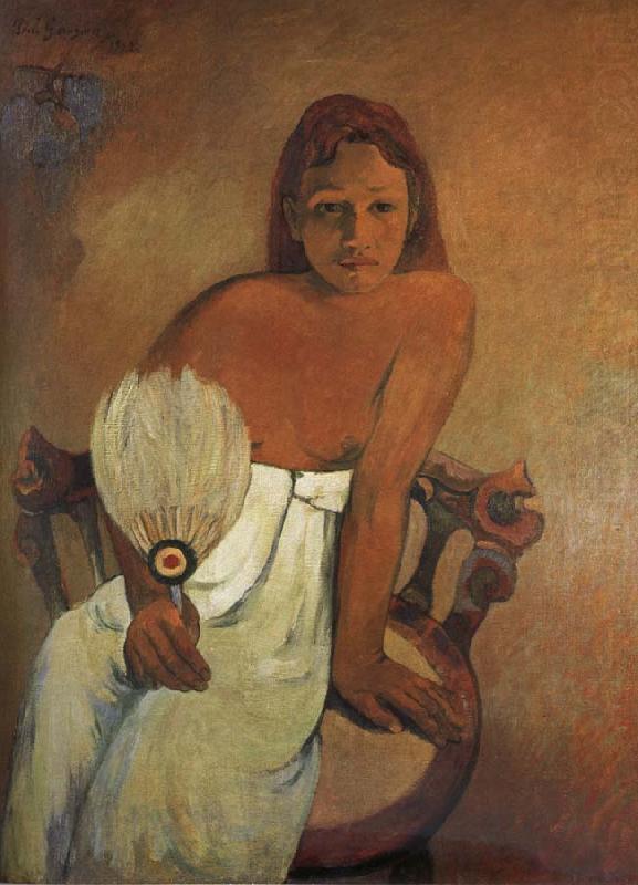 The Girl Holding fan, Paul Gauguin
